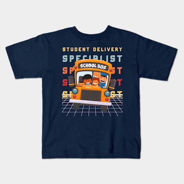 Student Delivery Specialist Colorful Design for School Bus Driver Kids T-Shirt by Artypil